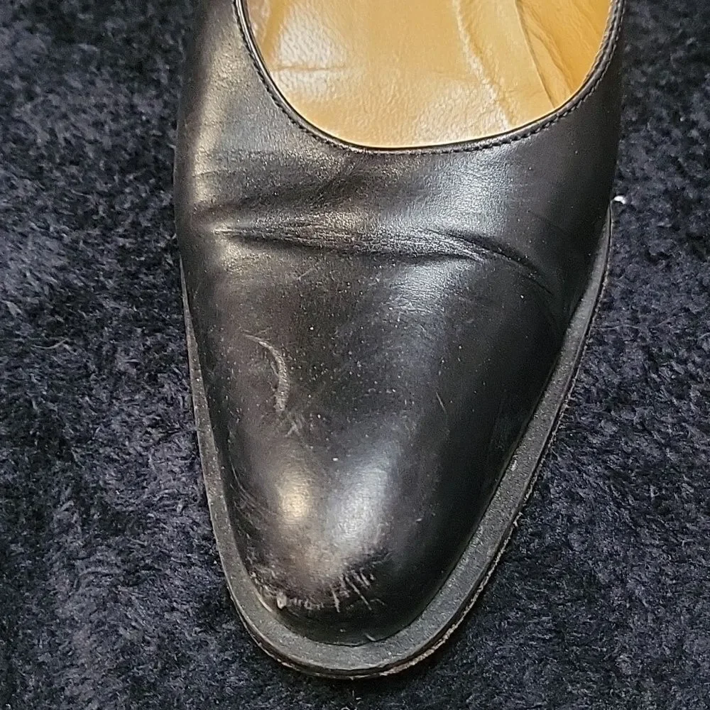 Coach vintage Black Leather Block Heels Size 8